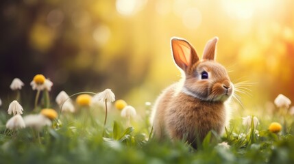 cute animal pet rabbit or bunny smiling and laughing isolated with copy space for easter background, rabbit, animal, pet, cute, fur, ear, mammal, background, celebration, generate by AI