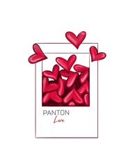 valentine card with hearts