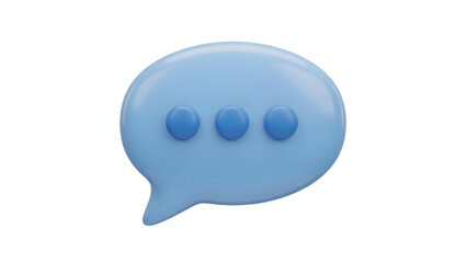 Blue Speech Bubble with Three Dots.