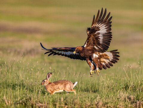 red tailed hawk getting lunch