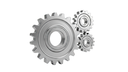 Three Interlocking Metal Gears