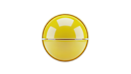 Yellow sphere with a metallic band