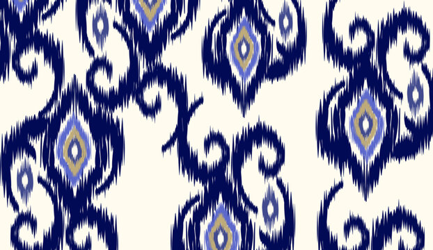 geometric ethnic vintage texture vector art design. textile fashion pattern line ikat seamless pattern and batik fabric texture asian background wallpaper geometry indian. Ethnic abstract ikat art .
