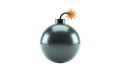 Cartoon Bomb with Fuse
