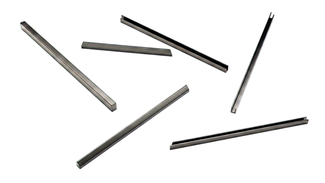 Scattered Black Metal Bars - Powered by Adobe