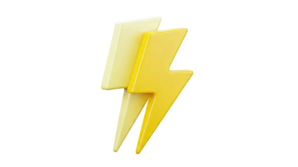 Two Yellow Lightning Bolt Icons