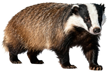 Fototapeta premium European Badger, Meles meles, Close-up Portrait
