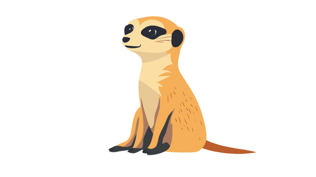 Meercat Sitting and Looking to the Side.