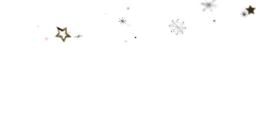 Festive Christmas themed overlay design featuring twinkling stars and snowflakes floating across a white background. Perfect for holiday greetin