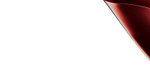 Abstract burgundy fabric corner with white space for design. Textured material with room for copy. E