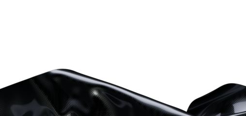 Abstract of a glossy black surface with texture, isolated on white. Great for backgrounds and design