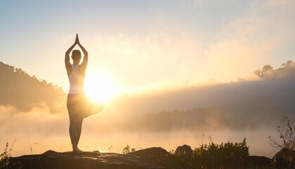 Yoga-inspired visual symbolizing inner balance, energy flow and spiritual awareness. Soft light and calm tones create a peaceful atmosphere for meditation and wellness concepts.