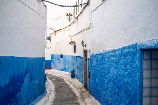 Kasbah of the Udayas: Blue and White Alleyway, Rabat, Morocco