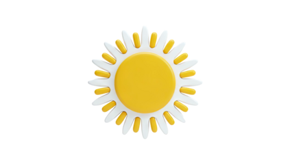 Stylized 3D Sun Icon