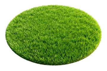 Round Green Artificial Grass Turf Mat