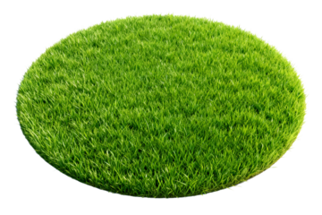 Round Green Artificial Grass Turf Mat