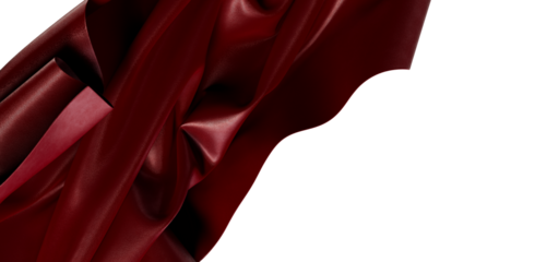 Textured burgundy fabric flowing, creating elegant folds. Perfect for design, fashion, and abstract backgrounds with cop
