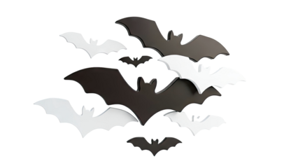 Black and White Bat Decorations
