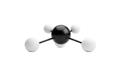 Methane molecule (CH4) 3D model