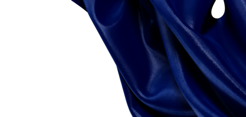 Abstract shot of deep blue fabric flowing. Perfect for backgrounds, textures, and design elements.  Emphasizes elegance