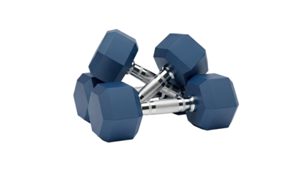 Blue Hexagonal Dumbbells
