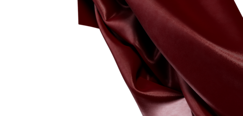 Close-up of a burgundy fabric. Textured material. Draping creates shadows and adds visual interest. Perfect for backgrou