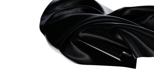 Abstract image of dark fabric waving in the air. Soft shadows and smooth texture create a feeling of movement and luxury