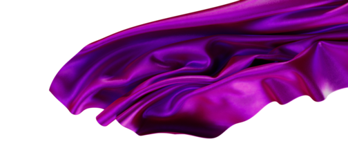 Elegant studio shot of swirling purple fabric against a clean white backdrop. Perfect for textures, fashion, and artisti