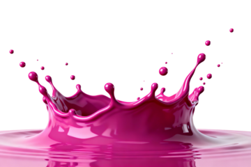 Vibrant Pink Liquid Splash in Crown Shape
