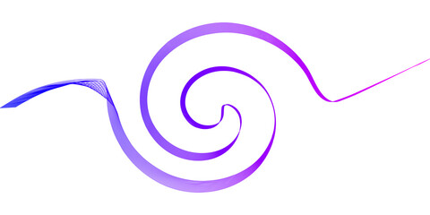 Gradient spiral design element with flowing purple-to-blue line for modern layouts. © LariBat