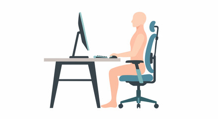 Fototapeta premium Ergonomic Office Setup for Proper Posture and Health.