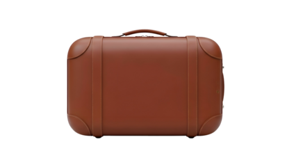 Brown Leather Suitcase with Handle 1.