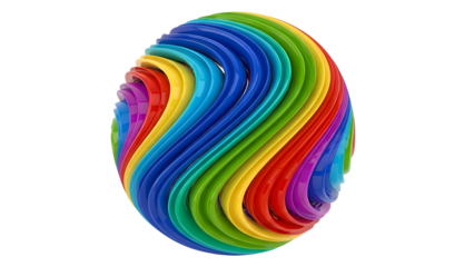 Colorful Slime Ball with Rainbow Layers.