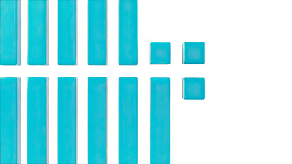 Blue Bars Representing Data on a White Background