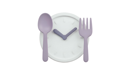 Plate Clock with Spoon and Fork.