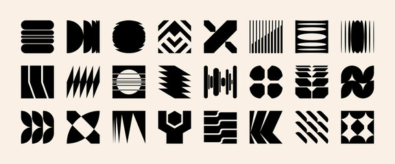 Distorted brutalist elements and primitive y2k shapes define this antidesign vector collection. Cyberpunk symbols and acid tech forms create a bold corporate identity with a postmodern edge.