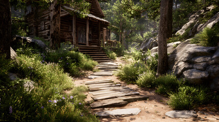 Nature environment free trees forest and lake