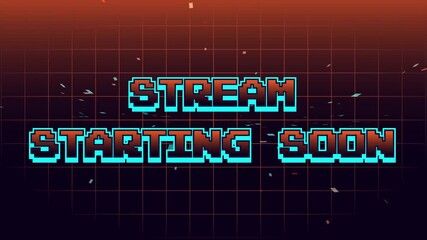 Retro Pixel Stream Starting Soon Animation - Powered by Adobe