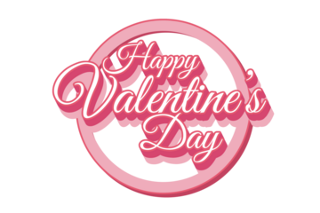 Happy Valentines Day typography poster with handwritten calligraphy text, Vector illustration