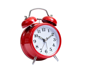 Red Alarm Clock with Two Bells