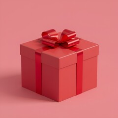 Obraz premium red gift box