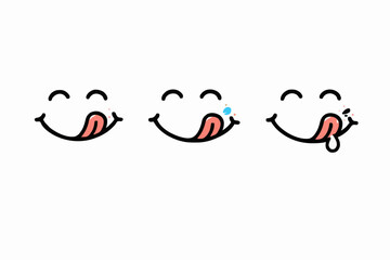 Fototapeta premium Simple happy face icons