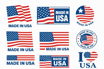 American Flags and Labels