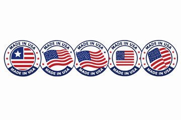 Fototapeta premium USA Made Labels Collection