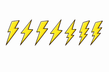 Simple Yellow Lightning Bolts