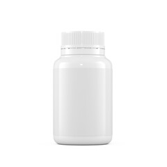 pill bottle  white mockup_3d rendering on transparent background