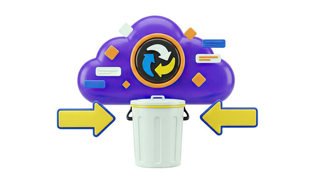Cloud Data Recycling Concept - Powered by Adobe