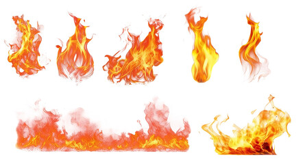 Varieties of Fiery Flame Illustrations for Visual Effects