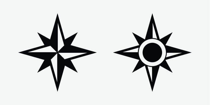 Compass icon. Compass vector icon. Compass vector