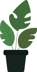Illustration of a potted tree for decorative purposes.